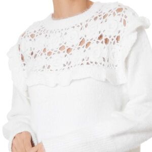Elegant White Lace Sweater
